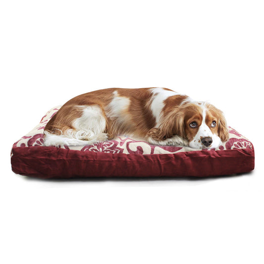 Four Seasons Retro Jacquard Dog Mattress Removable and Washable Suede Kennel Pet Teddy Golden Retriever Big Dog Mat