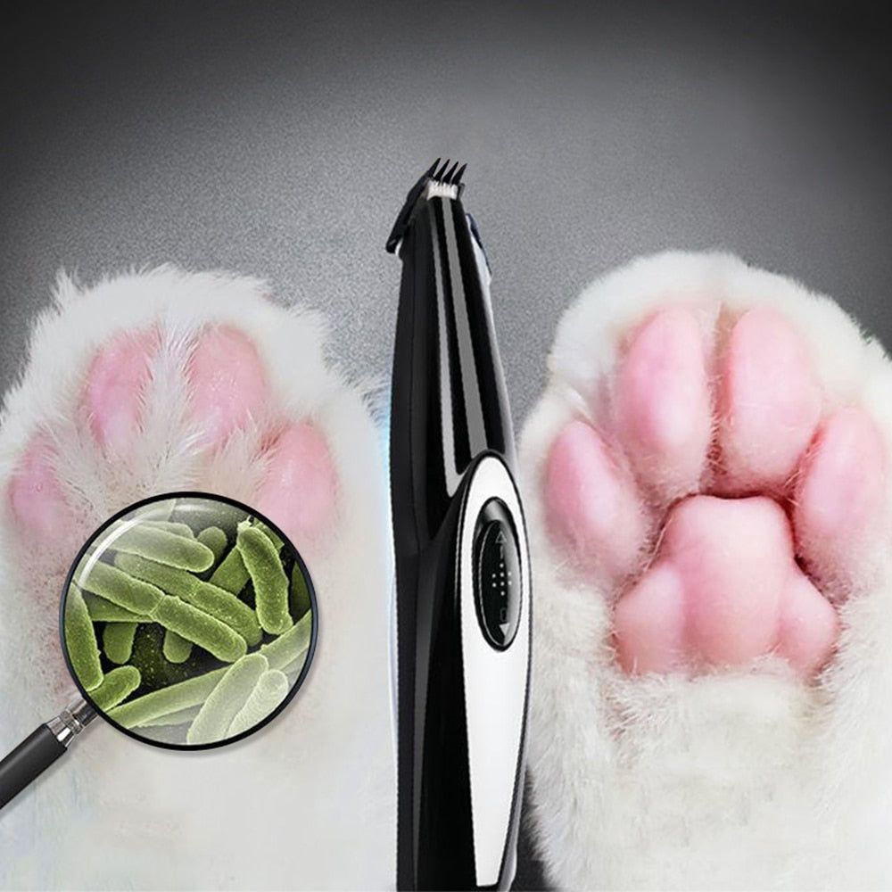 Dog Clippers Professional Pet Foot Hair Trimmer Dog Growing Clipper USB Rechargeable Butt Ear Eyes Hair Cutter Remover Low-noise