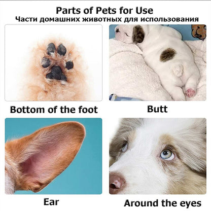 Dog Clippers Professional Pet Foot Hair Trimmer Dog Growing Clipper USB Rechargeable Butt Ear Eyes Hair Cutter Remover Low-noise