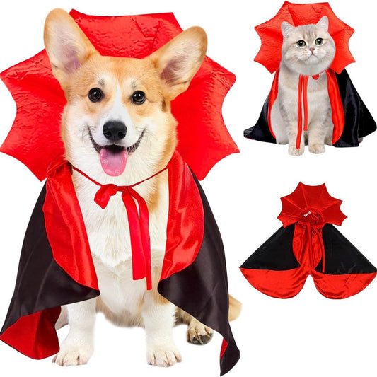 Halloween pet cat dog funny bat costume cloak