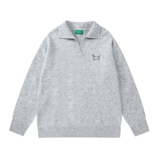 Sausage dog embroidered sweater