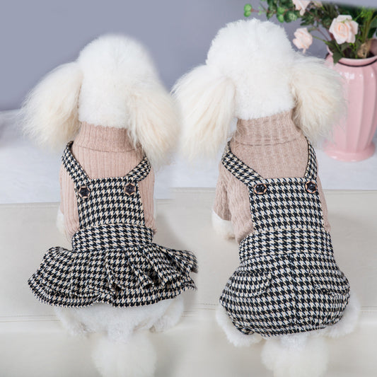 Spring And Summer New Pet Skirt Couple Dress Teddy Schnauzer Dog Small Dog Princess Strap Skirt Pet Dress